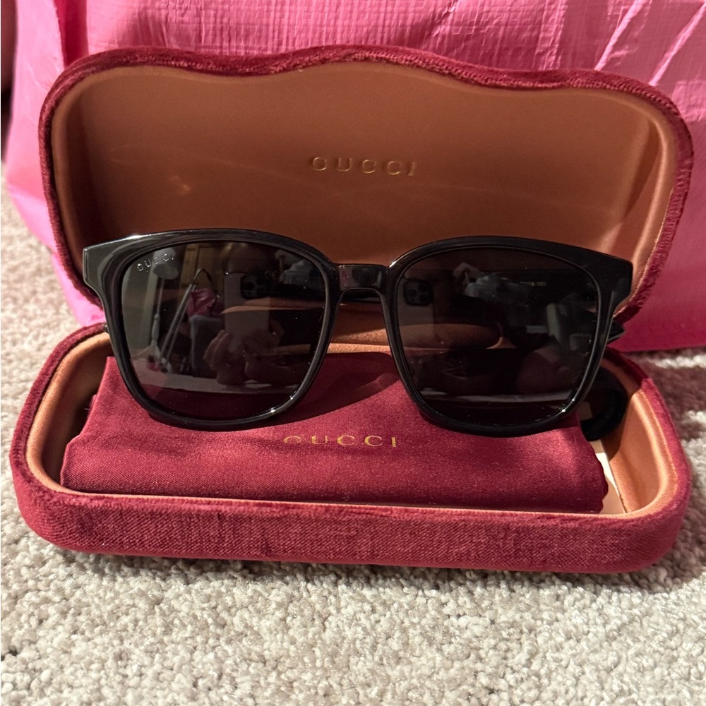Gucci Square GG Gucci Men/Women’s Sunglasses Black GG0637SK - Picture 14 of 16